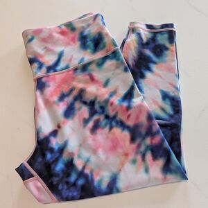 Athleta Elation Tie Dye 7/8 Tight Coral Pink, EUC, Size 1X